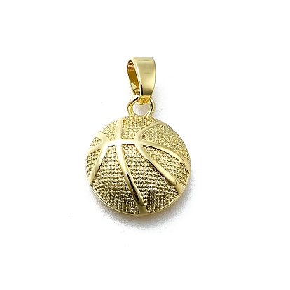 Латунные подвески, Баскетбол прелести, долговечный, без свинца и без кадмия, стойки покрытие