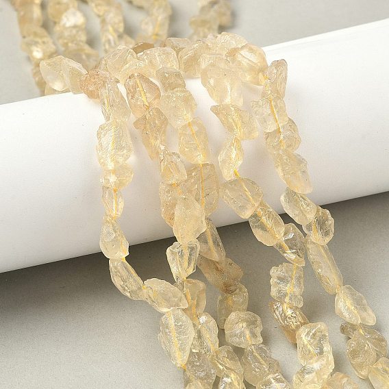 Необработанные натуральные бусины из лимонного кварца (нагретые), самородки