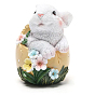 Easter Resin Rabbit Figurine Display Decorations, for Car Home Office Ornament