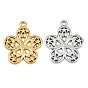 304 Stainless Steel Pendants, Flower Charms
