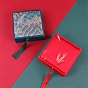 Шкатулка из парчи и атласа в китайском стиле, Для браслетов, серьга, квадратный