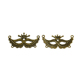 Supports strass alliage mascarade masque composant chandelier de style tibétain, sans cadmium et sans plomb, s'adapter pour 1~2 mm strass, 21x40x3 mm, trou: 2 mm, environ 303 pcs / 1000 g