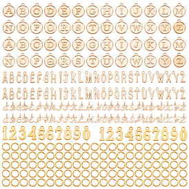 Буквы от a до z и цифры 0~9 сплавные подвески, с кольца прыжок железа