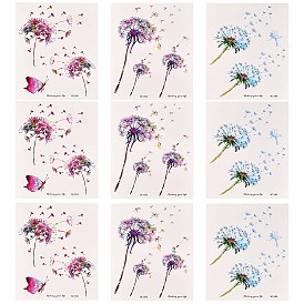 Татуировки одуванчика боди-арт, водонепроницаемая самоклеящаяся временная татуировка