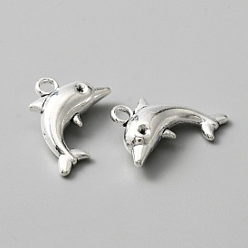 Tibetan Style Alloy Pendants, Dolphin Charms