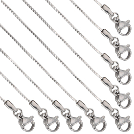 12 piezas 304 juego de collares de cadena serpentina de acero inoxidable para hombres y mujeres, para hacer collares con cuentas