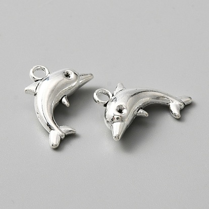 Tibetan Style Alloy Pendants, Dolphin Charms