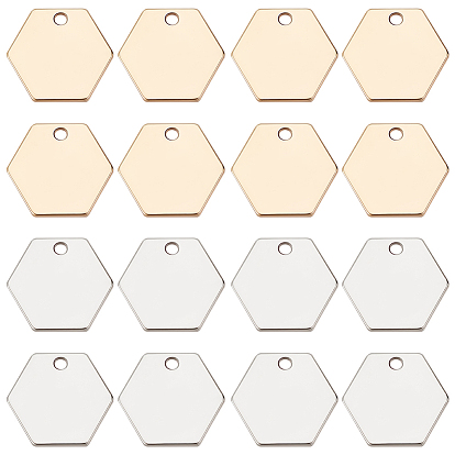 50 шт 2 цвета латунные подвески, долговечный, без никеля , шестиугольник