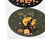Paper Round Hanging Tags Candy Box Cookies Bag Message Cards for Halloween, with Jute Rope