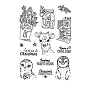 Christmas Animals TPR Plastic Stamps, for DIY Scrapbooking, Photo Album Decorative, Cards Making