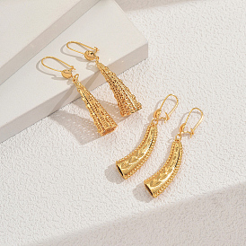 Серьги-кольца из латунного рога