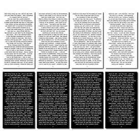 Proverbs of Life Theme Stickers, Label Paster Picture Stickers, for DIY Photo Diary Scrapbook Decorative, Black & White