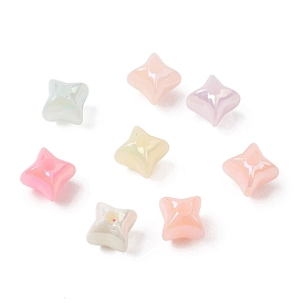 Непрозрачные акриловые бусины с УФ-покрытием, звезда, с покрытием AB цвета