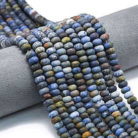 Натуральные нити из бисера, матовые, рондель