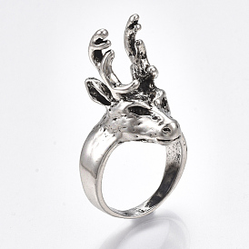 Alloy Wide Band Rings, Chunky Rings, Deer
