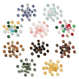 Gemstone Dyed Beads, Flat Round