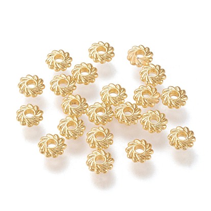 Eco-Friendly Alloy Spacer Beads, Long-Lasting Plated, Cadmium Free & Nickel Free & Lead Free, Flower