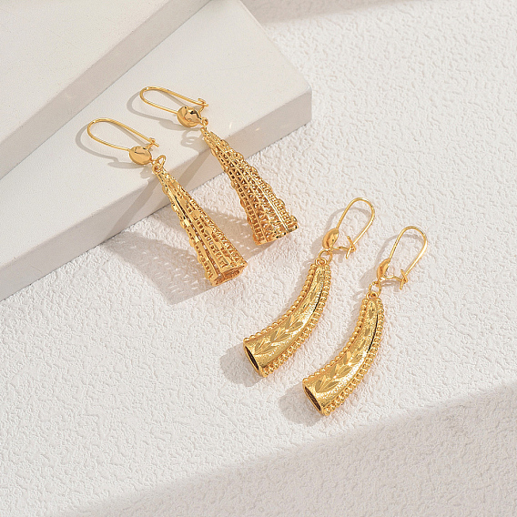 Серьги-кольца из латунного рога