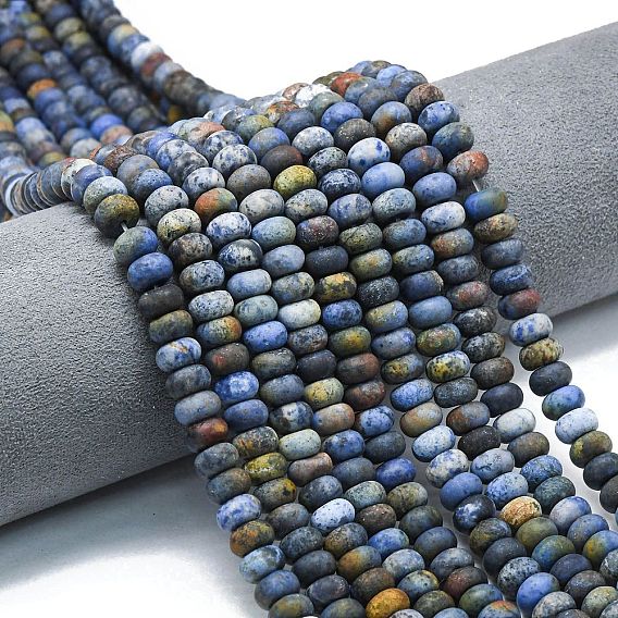 Натуральные нити из бисера, матовые, рондель