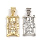 Латунные микропаве прозрачные подвески с фианитом, воронка, стойки покрытие, долговечный, без свинца и без кадмия
