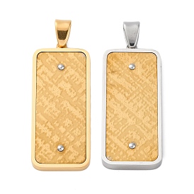 304 подвески из нержавеющей стали, прямоугольник амулеты