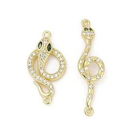 Подвески-змейки из латуни с прозрачным и зеленым кубическим цирконием, без свинца и без кадмия, долговечный, стойки покрытие