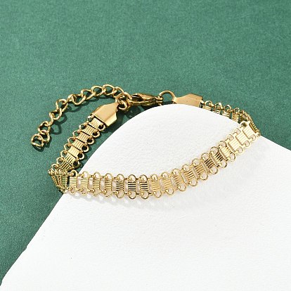 304 женские браслеты-цепочки со звеньями из нержавеющей стали, овальные, вакуумное покрытие pvd