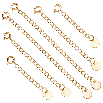 6 шт. 3 стили 304 конец из нержавеющей стали с цепями, плоско-круглые