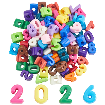 80 непрозрачные акриловые бусины, число