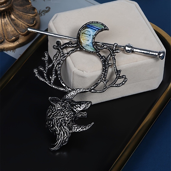 Легированные Палочки для Волос, аксессуары для волос для женщин и девочек, луна