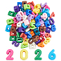 80 непрозрачные акриловые бусины, число