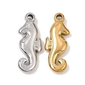 304 Stainless Steel Pendants, Sea Horse Charms