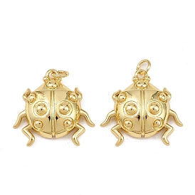 Латунные подвески, с целью перехода в кольце, божья коровка прелести, без свинца и без кадмия, долговечный, стойки покрытие