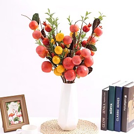 Simulation pomegranate fruit fake flower holly fruit simulation persimmon home decoration berry flower art soft decoration New Year blessing bucket decoration