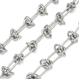 Ручная работа 304 цепочки из нержавеющей стали с узловыми звеньями, несварные, с катушкой