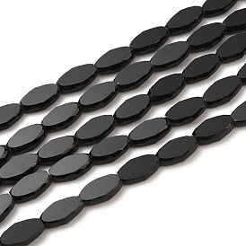 Normal Glass Beads Strands, Faceted, Oval