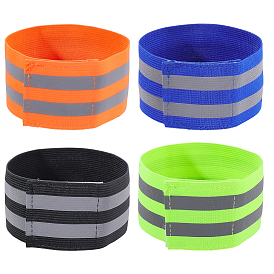 4шт. 4 цвета полиэстер светоотражающие ремешки, для мероприятий по обеспечению безопасности мероприятий