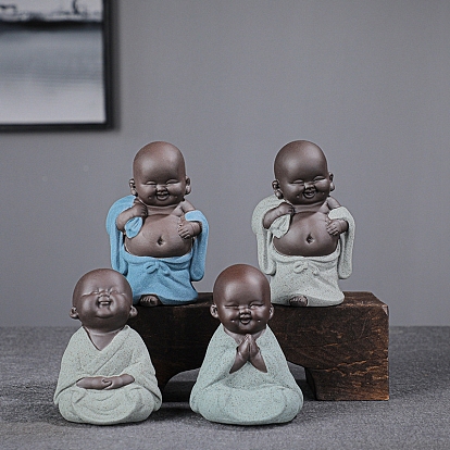 Статуя Будды из керамики, украшение для домашнего офиса по фэн-шуй