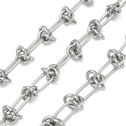 Ручная работа 304 цепочки из нержавеющей стали с узловыми звеньями, несварные, с катушкой