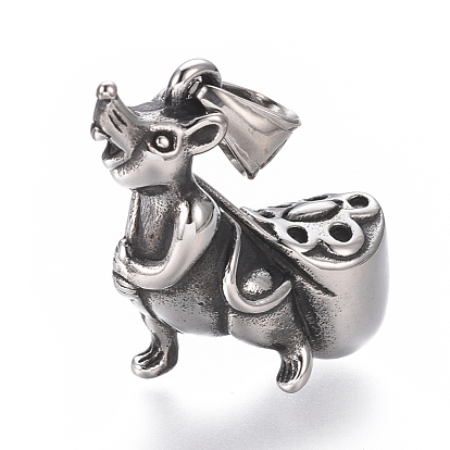 304 Stainless Steel Pendants,  Squirrel