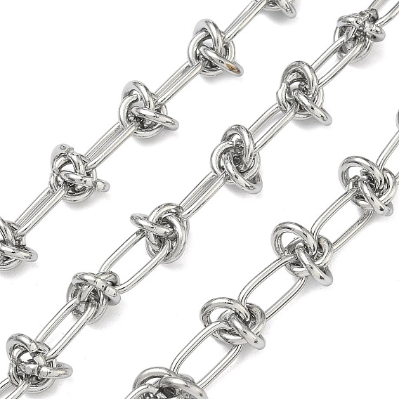 Ручная работа 304 цепочки из нержавеющей стали с узловыми звеньями, несварные, с катушкой