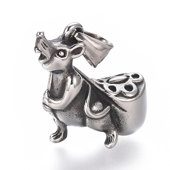 304 Edelstahl Anhänger, Eichhörnchen