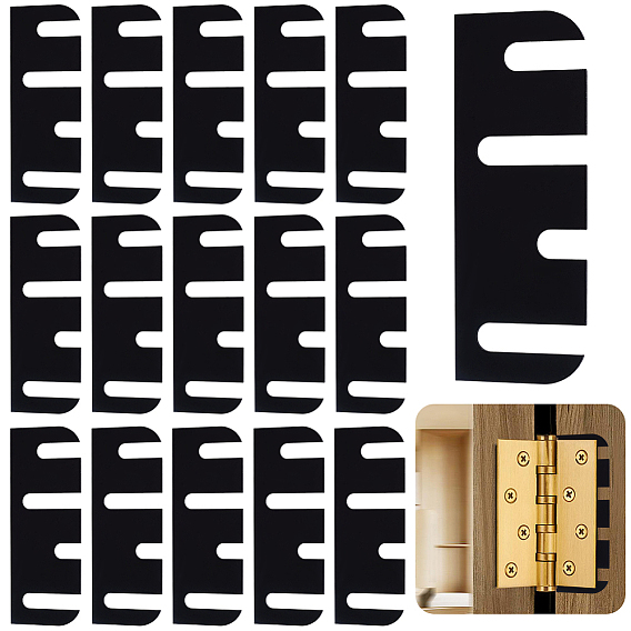 16Pcs PVC Door Hinge Shims, Hinge Spacer for Repair for Cabinets Door