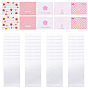 50 sacs de cellophane d'opp, avec 50pcs 5 styles de cartes d'en-tête pliables en papier, rectangle