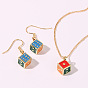 Fun and Stylish Dice Jewelry Set - Earrings & Necklace for Women
