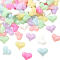 100 непрозрачные акриловые бусины, имитация желе, сердце
