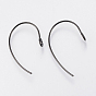 Ion Plating(IP) 304 Stainless Steel Earring Hooks, with Vertical Loop