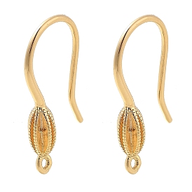 Brass Earring Hooks, Oval