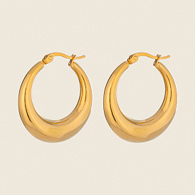 Овальная 304 нержавеющей стали серьги обруча