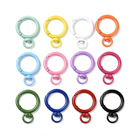 Spray Painted Alloy Swivel Snap Hooks Clasps, Rings